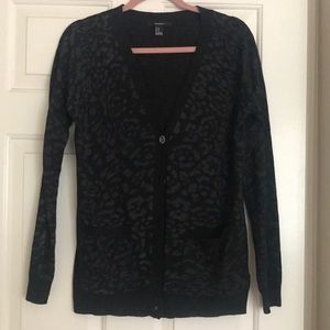 Forever 21 - Dark Grey Cheetah Print Cardigan